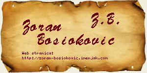 Zoran Bosioković vizit kartica